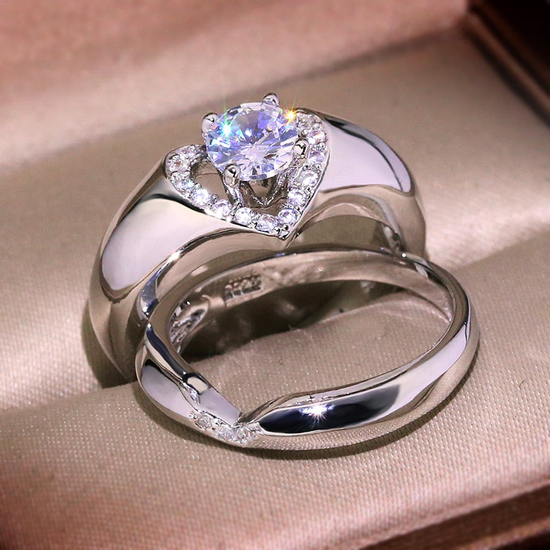 New Arrival Vintage Rose Gold Filled Wedding Rings For Women Fashion Jewelry Luxury White Zircon Engagement Ring