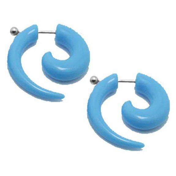 One Pair of 18g Acrylic Spiral Tapers