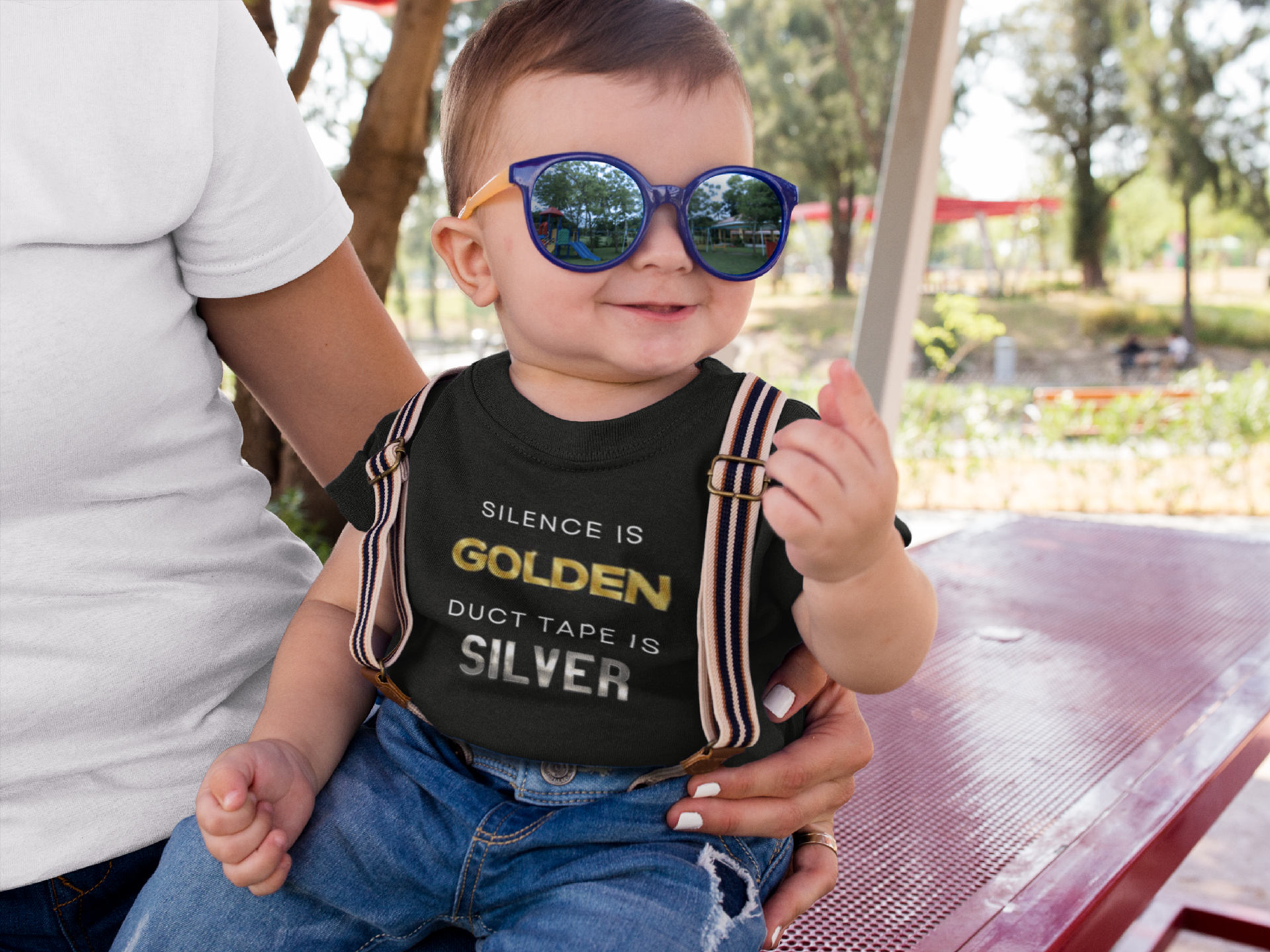 Silence Is Golden Baby Short Sleeve T-Shirt