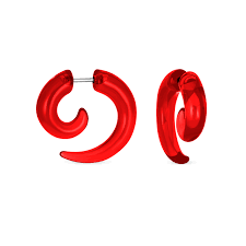 One Pair of 18g Acrylic Spiral Tapers