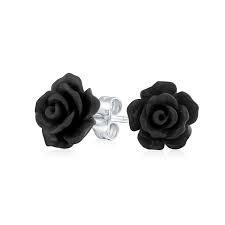 Razzle Dazzle 3D Red Rose Post Earrings