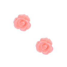 Razzle Dazzle 3D Red Rose Post Earrings