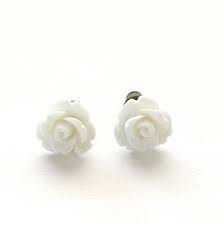 Razzle Dazzle 3D Red Rose Post Earrings