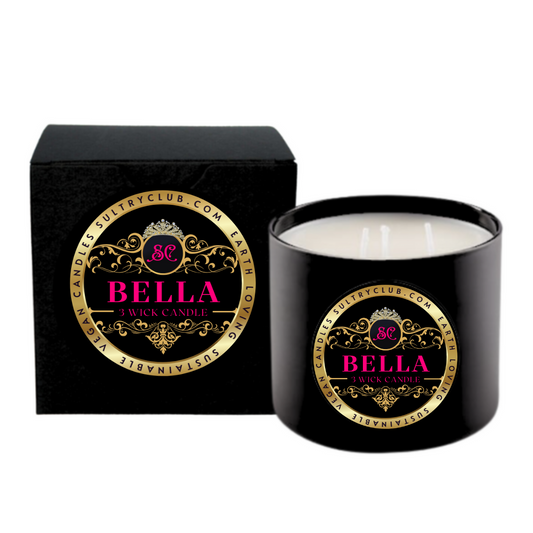 Bella (Gingham Type) Vegan Candle