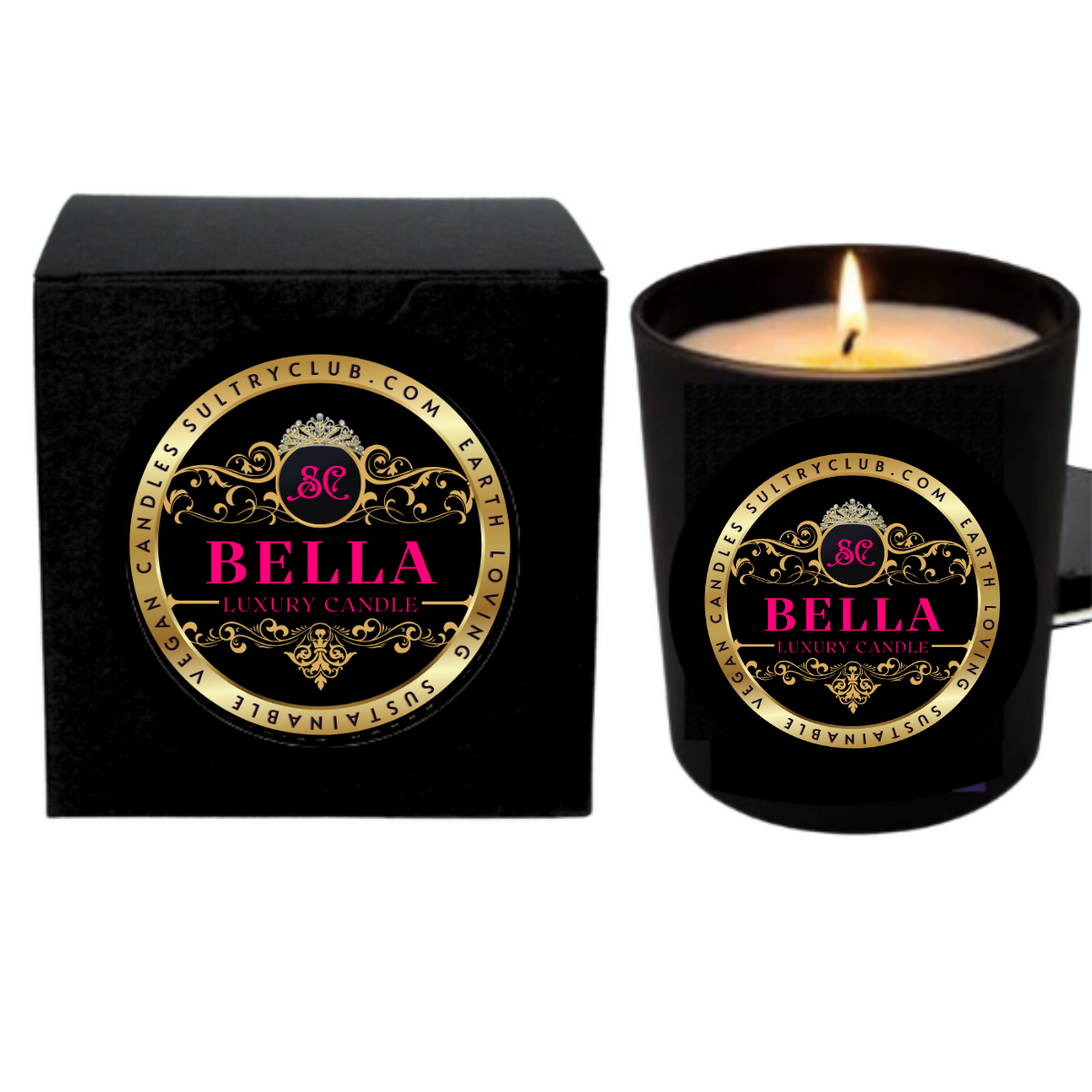 Bella (Gingham Type) Vegan Candle