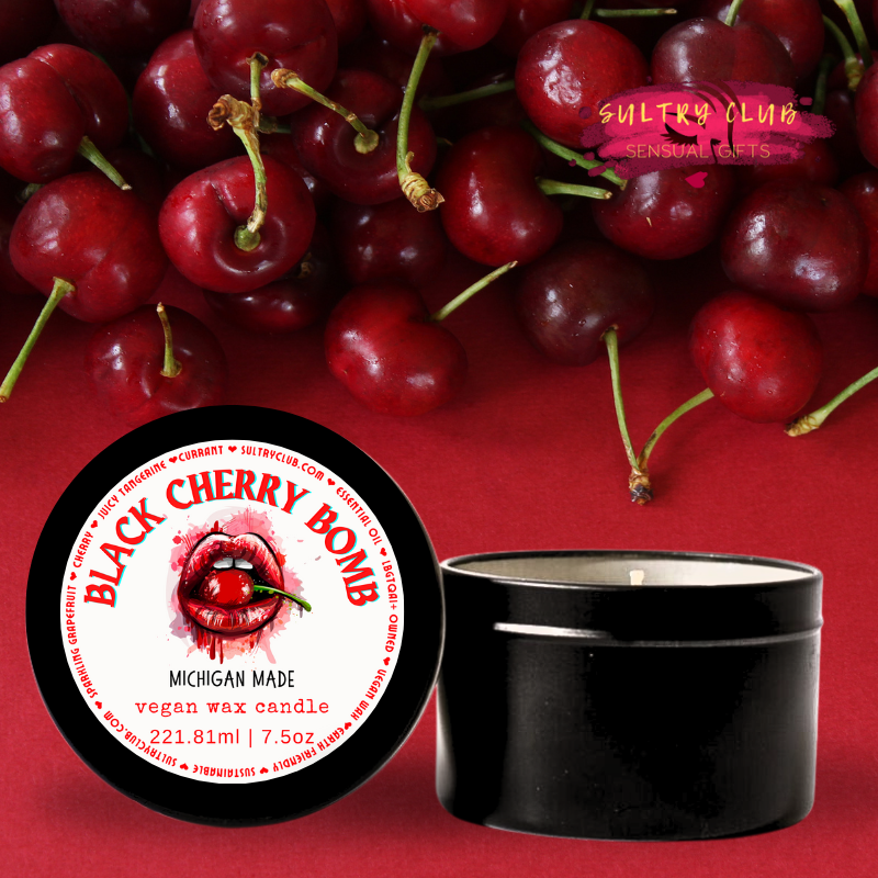 Black Cherry Bomb Vegan Candle