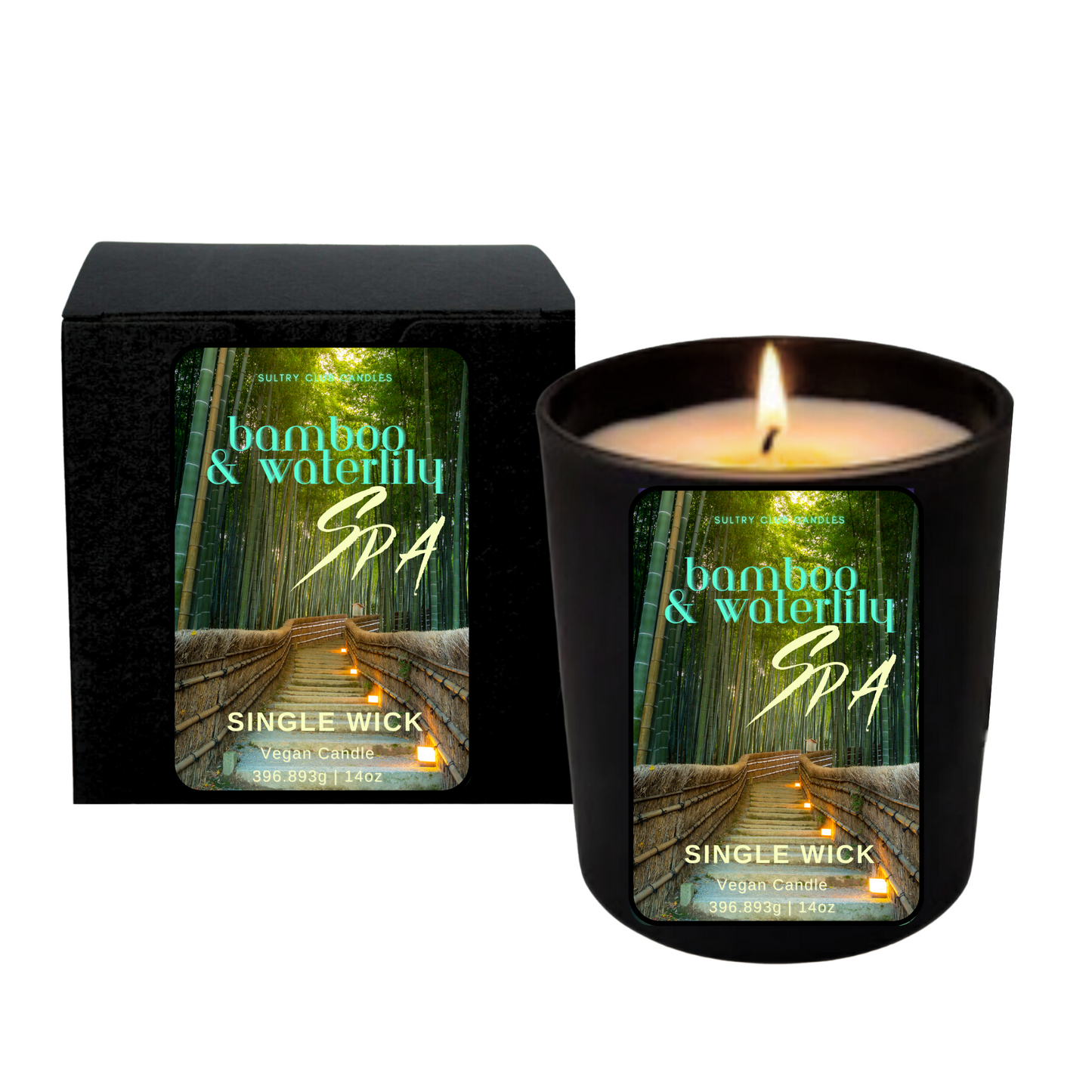 Bamboo & Waterlily Spa Candle