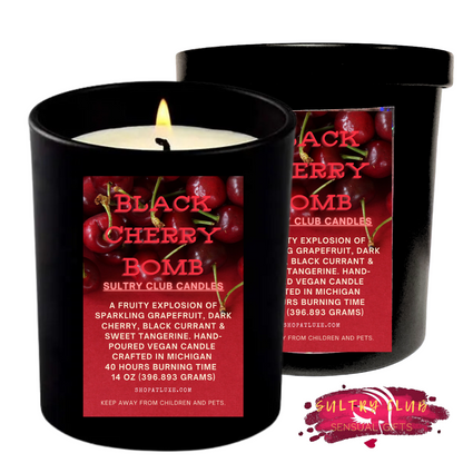 Black Cherry Bomb Vegan Candle