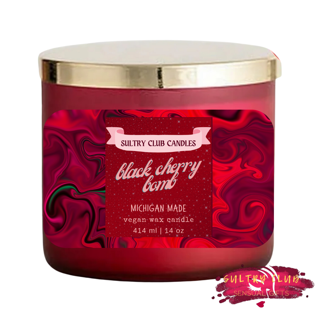 Black Cherry Bomb Vegan Candle