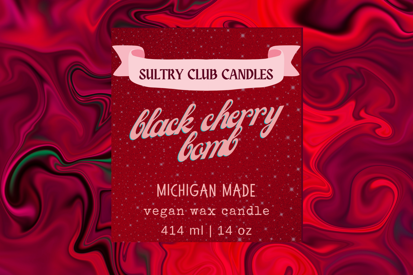 Black Cherry Bomb Vegan Candle