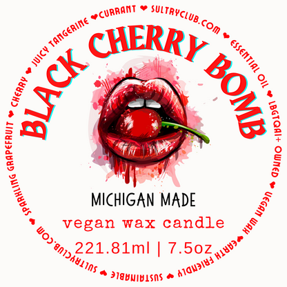 Black Cherry Bomb Vegan Candle