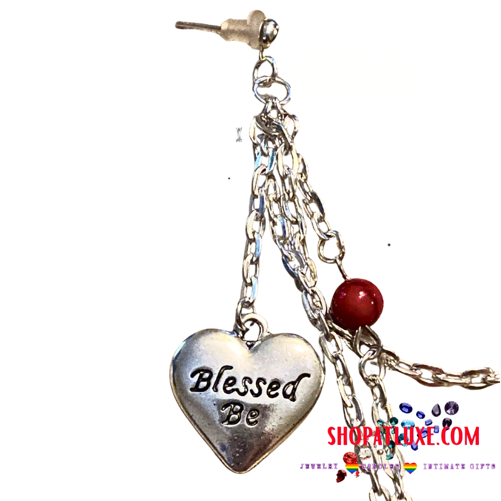 Blessed Be Rainbow Beaded Ear Cuff Earring