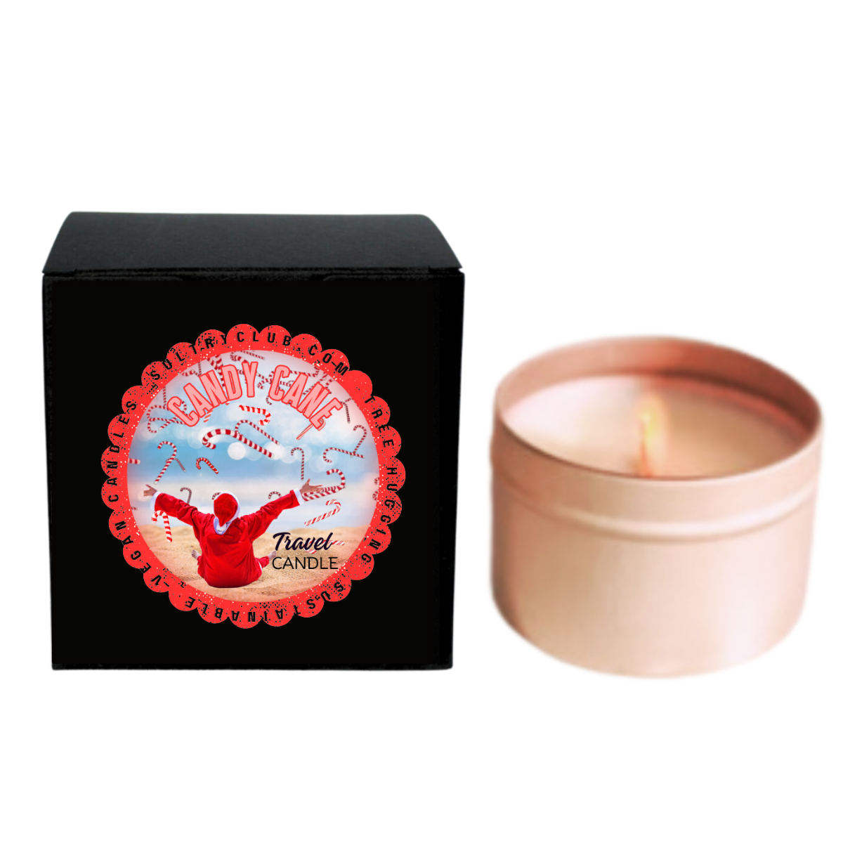 Candy Cane Holiday Candle And Wax Melts