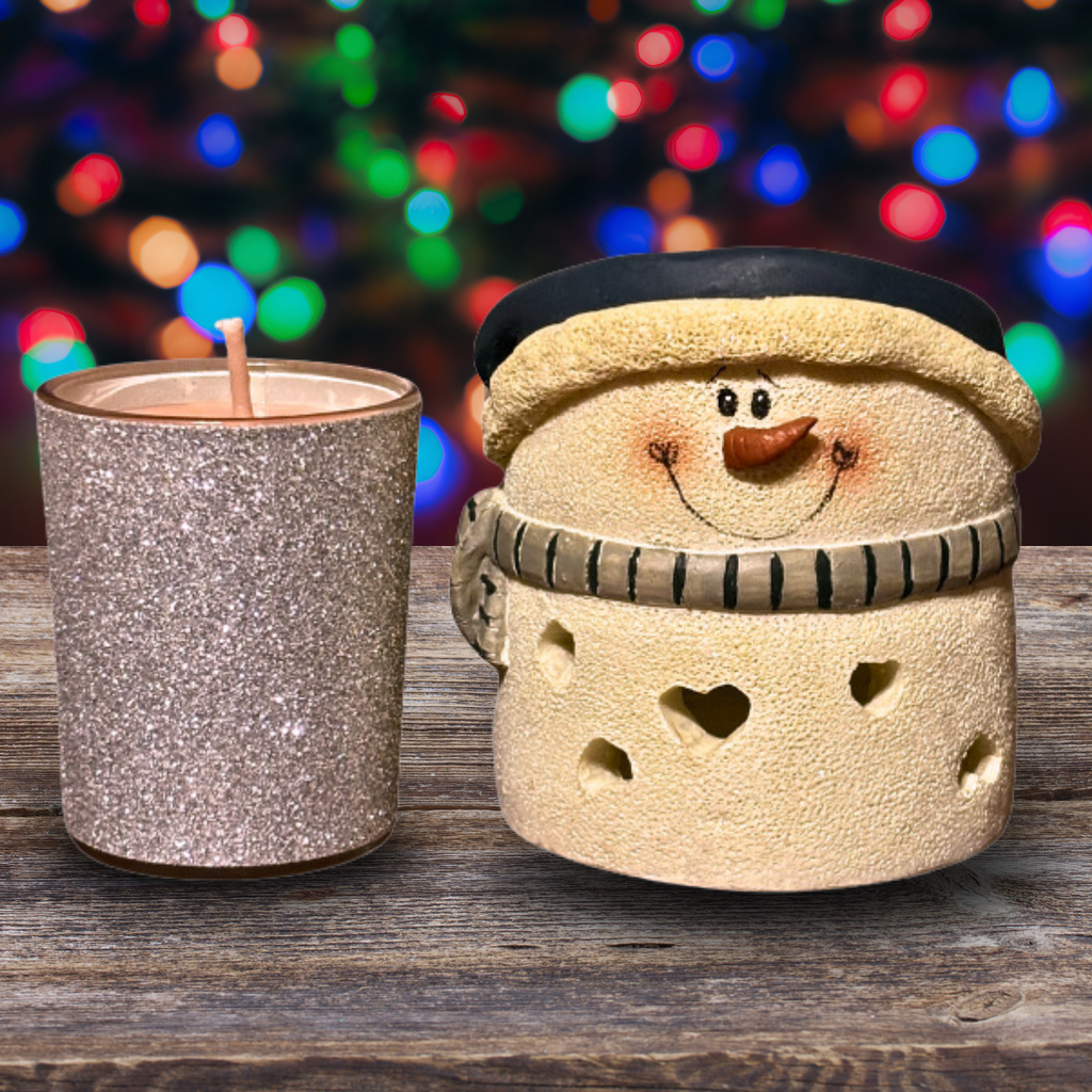 Snowman Votive Candle