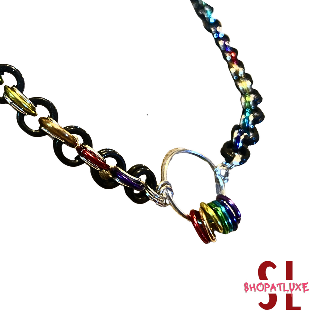 LBGTQAI Pride Chainmail Necklace