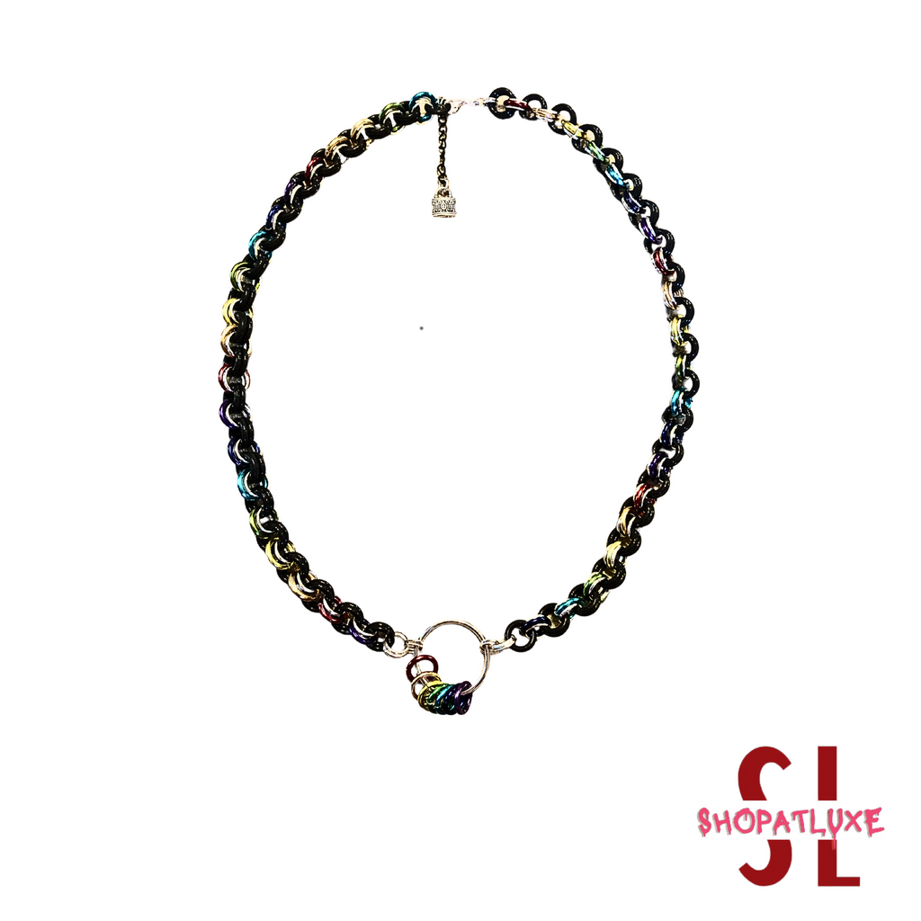 LBGTQAI Pride Chainmail Necklace