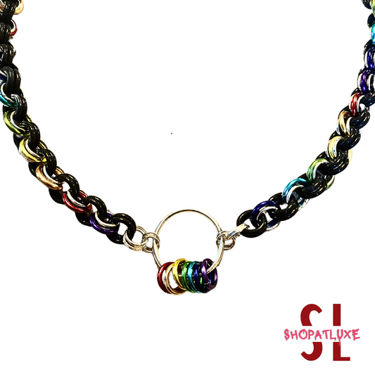 LBGTQAI Pride Chainmail Necklace