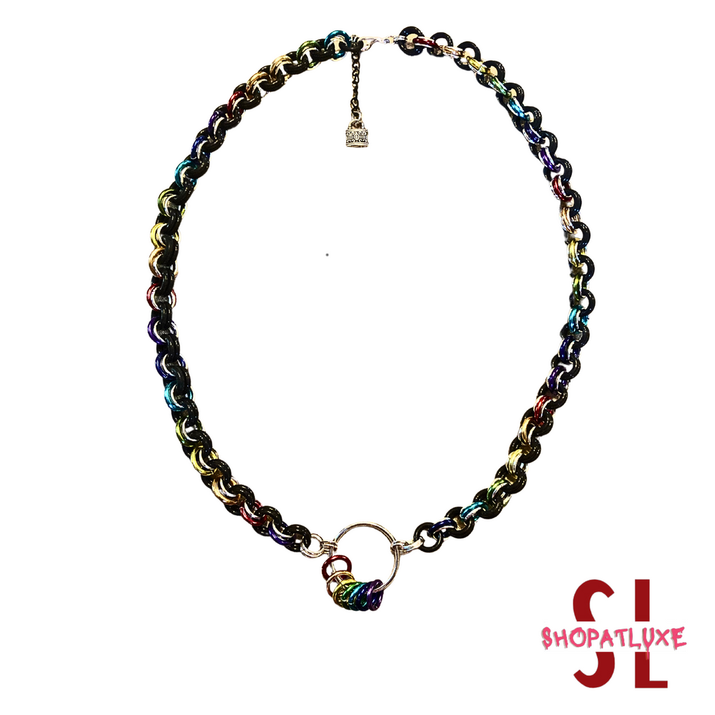 LBGTQAI Pride Chainmail Necklace