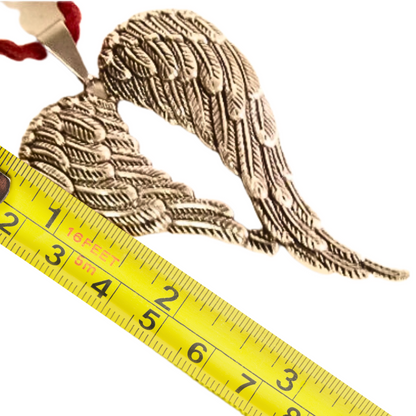 Fallen Angel Wings Faux Suede Necklace