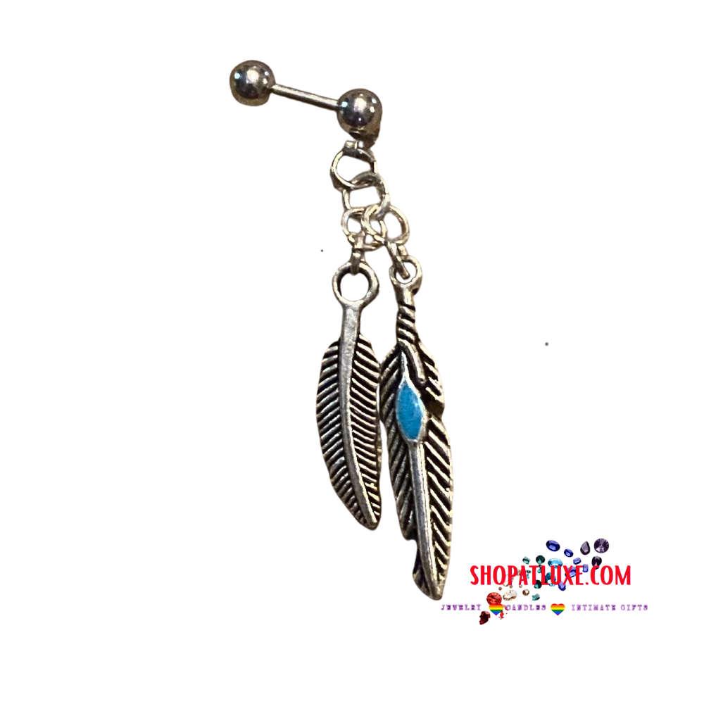 18 Gauge Steel Helix Barbell Knuckles Dangle