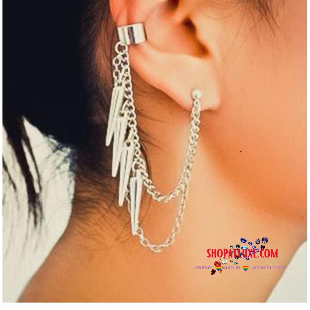 Spike Chain Ear Cuff Earring