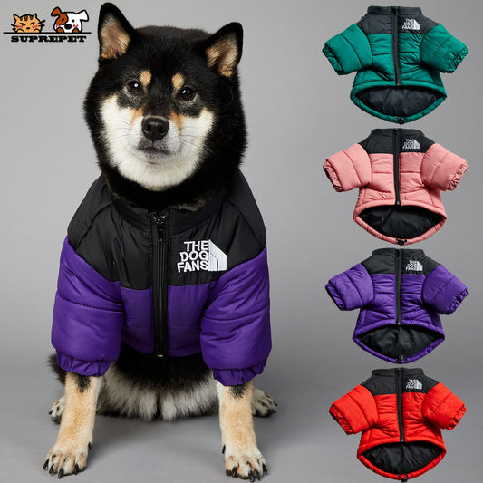 SUPREPET Padd Dog Winter Clothes Warm Windproof Solid Dog Coat Cotton Designer Dog Clothes for Large Dogs Puppy Accessories