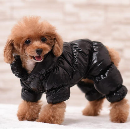 Warm Winter Dog Jumpsuit Coat Waterproof Pet Snowsuit 3 Color Fleece Pet Outfit Dog Clothes Black Pink Blue XS S M L XL 2XL 3XL