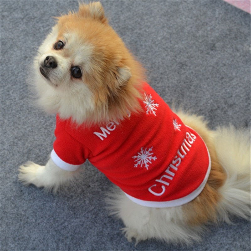 Warm Winter Dog Clothes Soft Fleece Pet Clothes Christmas Dog Coat Jacket New Year Chihuahua Dogs Pets Clothing Roupa Cachorro