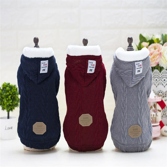 New Pet Dog Clothes Winter Warm Dog Sweater Coat Thicken Pet Clothing For Chihuahua Dogs Costume Hoodies Clothes Jacket chien