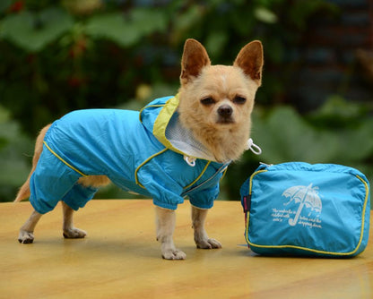 Small Pet Dog Hoody Jacket Rain Coat Waterproof Clothes Slicker Jumpsuit Apparel dog clothes for small dogs raincoats girl boy