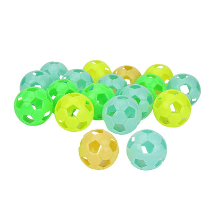Plastic Cat Kitten Pet Play Balls With Jingle Bell Pounce Rattle Toy Plush Cat Toy Set Cat Toys Interactive Mimi Pet Supply