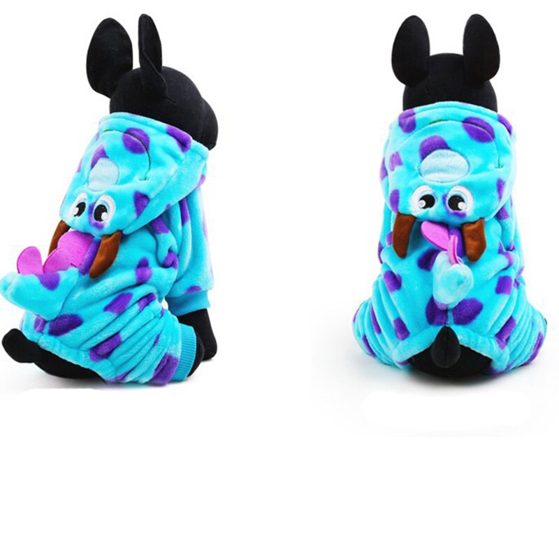 Hot Sale Pet Dog Clothes In Cold Winter Jumpsuits Visual Blue Dragon Dog Coats Dog Parkas for Small Dog Outfit Product