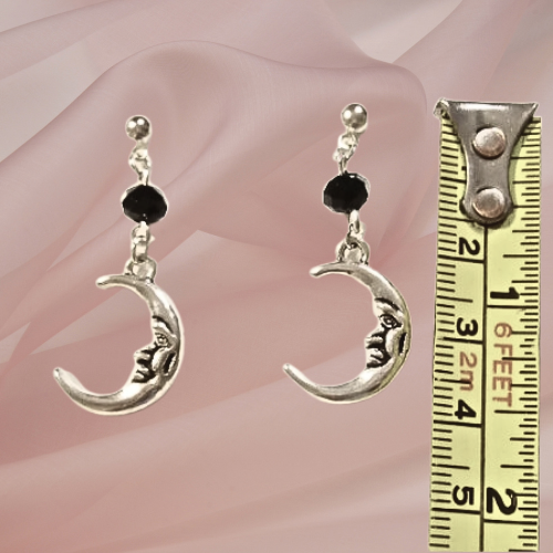 Happy Crescent Moon Earrings