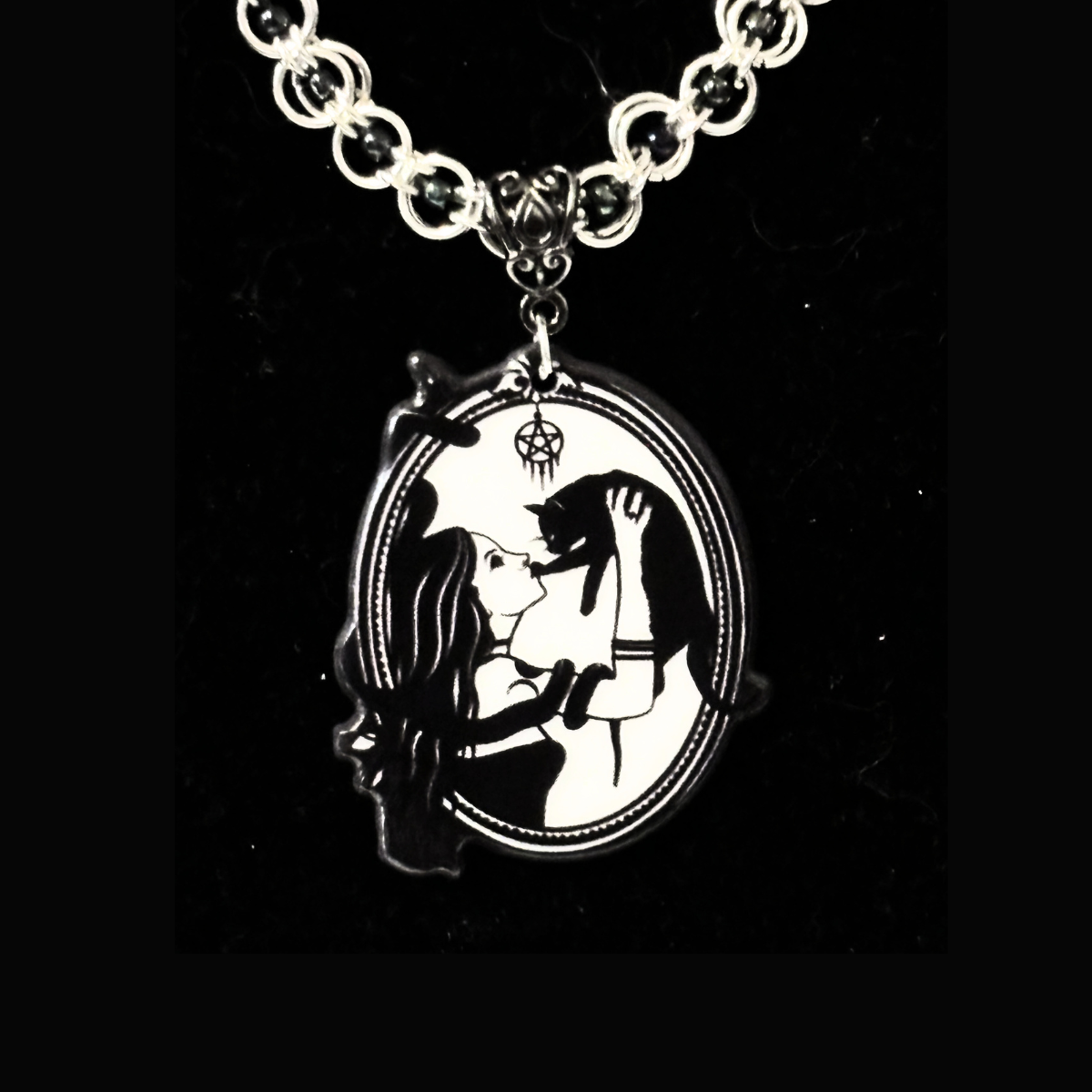 Hecate Chief Goddess And Cat Necklace