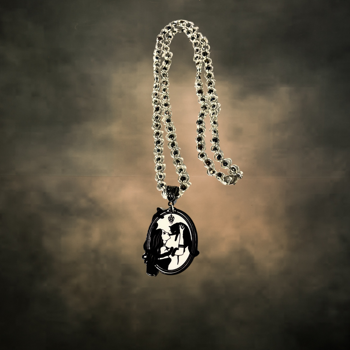 Hecate Chief Goddess And Cat Necklace