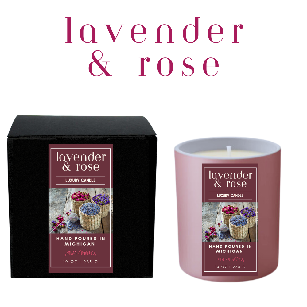 LAVENDER & ROSE VEGAN CANDLE