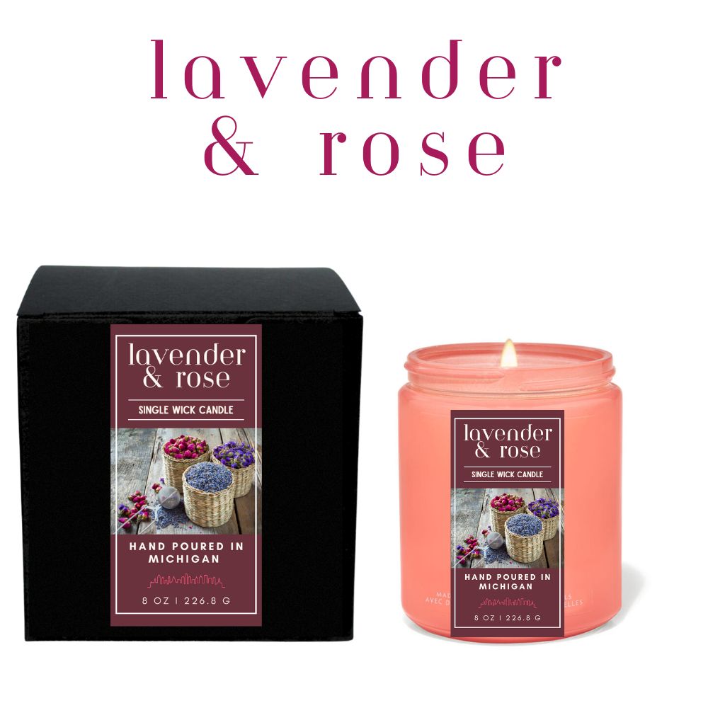 LAVENDER & ROSE VEGAN CANDLE