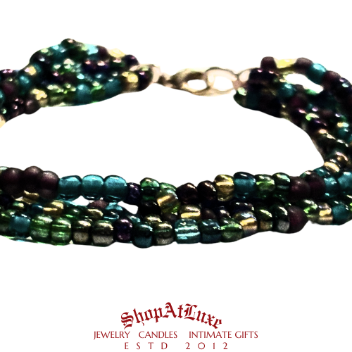 Lunar Blues Beaded Layered Bracelet