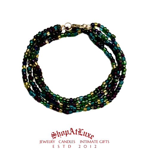 Lunar Blues Beaded Layered Bracelet