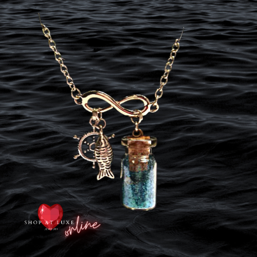 Message In A Bottle Infinity Necklace