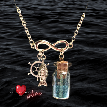 Message In A Bottle Infinity Necklace