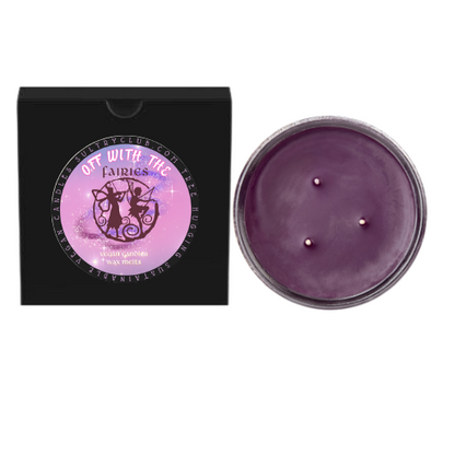 OFF WITH THE FAIRIES 3 Wick Candle by Sultry Club