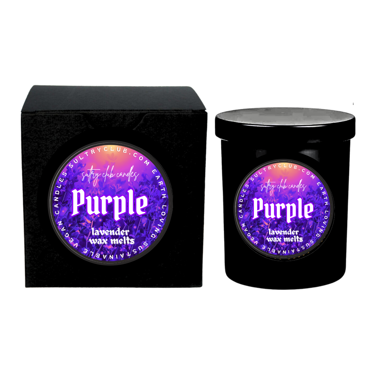 Purple Lavender Vegan Candle