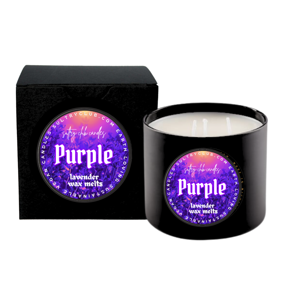 Purple Lavender Vegan Candle