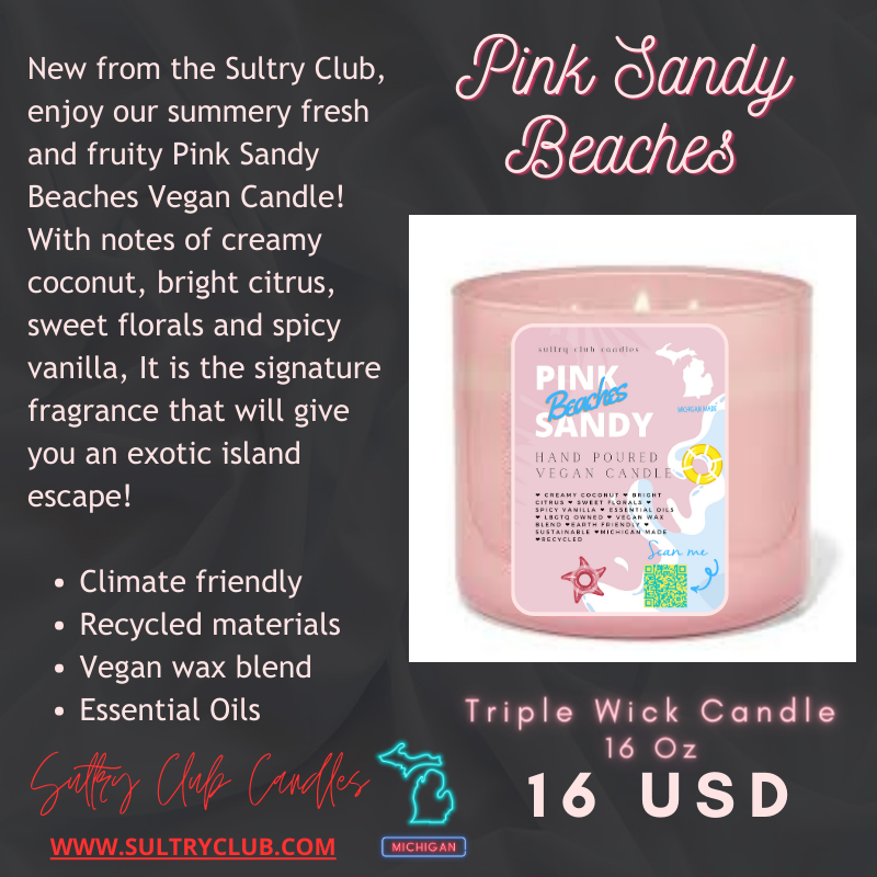 PINK SANDY BEACHES CANDLE