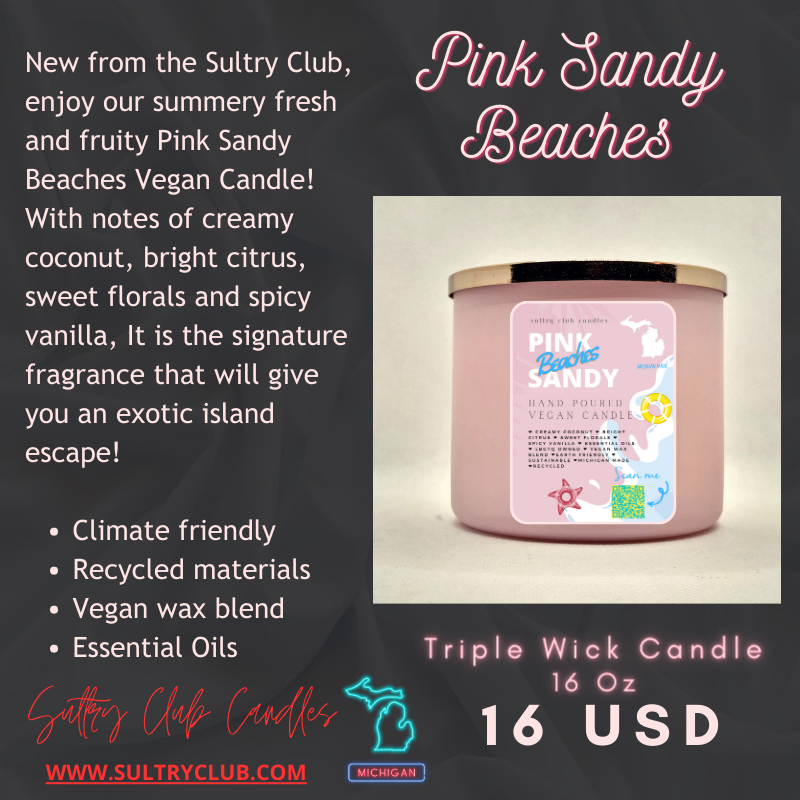 PINK SANDY BEACHES CANDLE