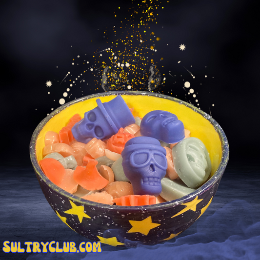 Starry Night Pottery Bowl With Gothic Wax Melts