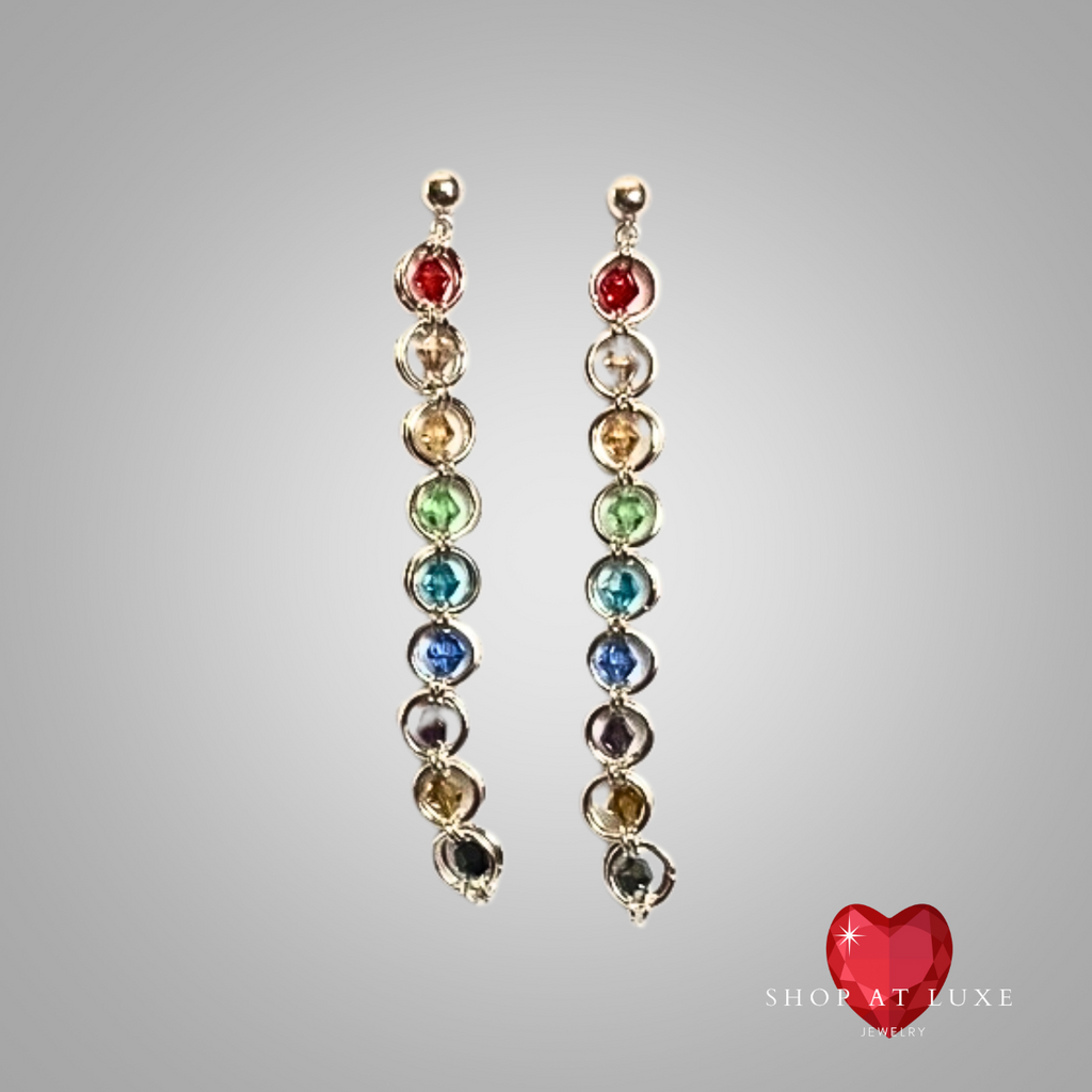 Ride The Rainbow Crystal Earrings
