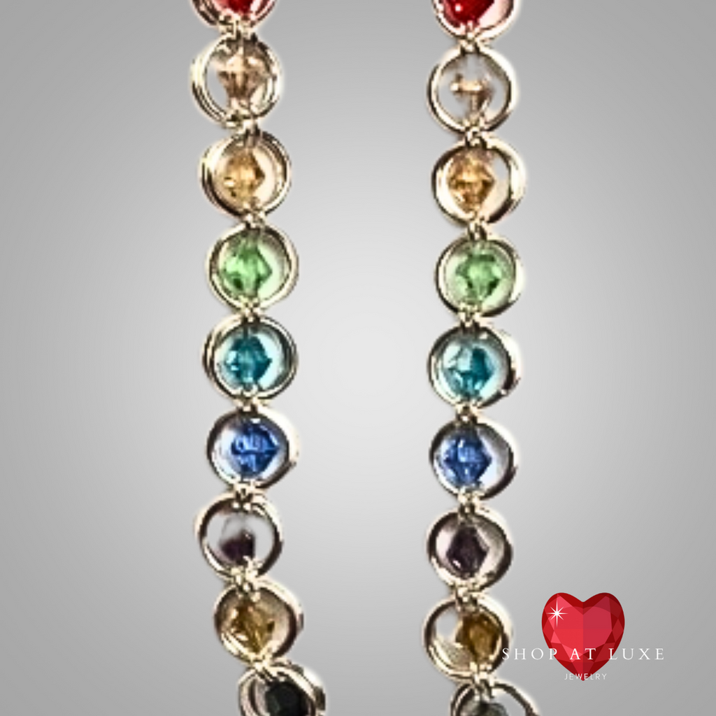 Ride The Rainbow Crystal Earrings