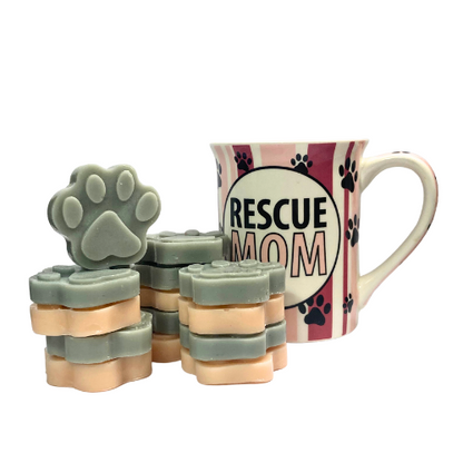 Rescue Mom Gift Mug & Pawprint Wax Melts